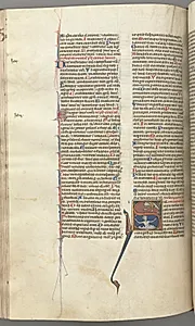 Fol. 224v, Psalm 68, historiated initial S, David in the water appealing to God above by Unknown Artist