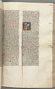 Fol. 230r, Psalm 97, historiated initial C, two clerics singing at a lectern.
 by Unknown Artist