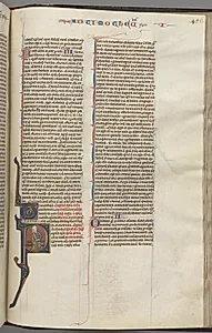 Fol. 456r, Timothy I, historiated initial P, Paul seated by Unknown Artist
