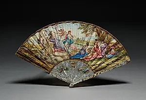 Folding Fan: Departure of Aurora by Unknown Artist