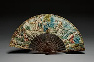 Folding Fan: Mythological Scene with Diana by Unknown Artist