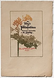 Fontainebleau Forest: Ad for "Fontainebleau Forest" (La Forêt de Fontainebleau) by Auguste Louis Lepère (French, 1849–1918)