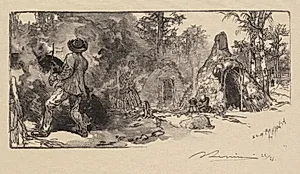 Fontainebleau Forest: Coalmen (La Forêt de Fontainebleau: Les Charbonniers) by Auguste Louis Lepère (French, 1849–1918)