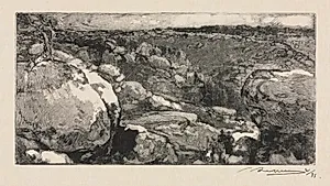 Fontainebleau Forest: The Cirque of Long-Rocher  by Auguste Louis Lepère (French, 1849–1918)