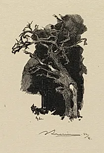 Fontainebleau Forest: The Raging One (La Forêt de Fontainebleau: Le rageur) by Auguste Louis Lepère (French, 1849–1918)