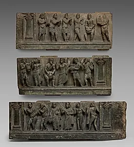 Foreigners and Non-Buddhists Drink, Dance, and Play Music, from a Buddhist Stupa Site by Unknown Artist