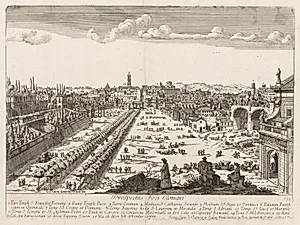 Foro Romano from "Prospectus Locurum Urbis Romae Insign[ium]"