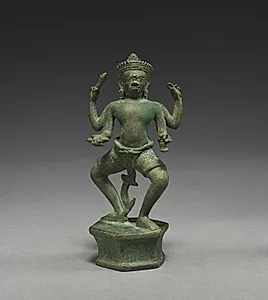 Four-Armed Standing Tantric Male Divinity by Unknown Artist