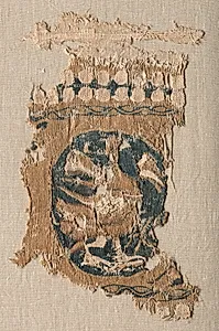 Fragment from a Hanging (?) with Roundel and Border by Unknown Artist