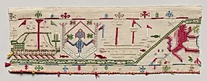 Fragment from an Embroidered Border by Unknown Artist