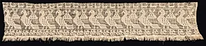 Fragment of a Border with Repeated Pattern of Fantastic Winged Animals by Unknown Artist