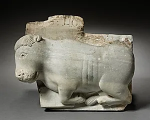 Fragment of a Capital with the Ox of Saint Luke by Unknown Artist