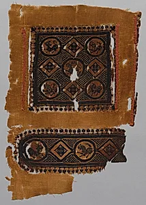 Fragment of a Tunic with Segmentum and Part of a Gammadion Border by Unknown Artist