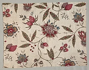 Fragment of Block Printed Cotton by Unknown Artist