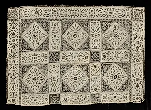 Fragment of Needlepoint (Cutwork) and Bobbin Lace Cloth by Unknown Artist