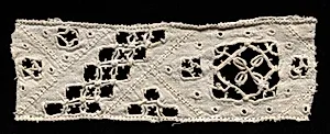 Fragment of Needlepoint (Cutwork) Lace by Unknown Artist