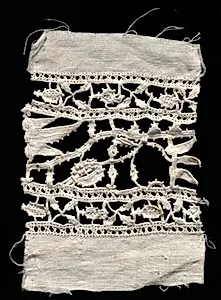 Fragment of Needlepoint (Reticella and Cutwork) Lace by Unknown Artist