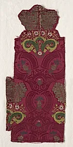 Fragment of Silk Textile by Unknown Artist