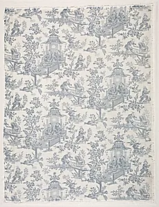Fragment of Woodblock Printed Cotton by Unknown Artist