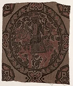 Fragment with Equestrian Falconer King by Unknown Artist
