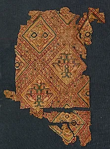 Fragment with jewel-like silk by Unknown Artist