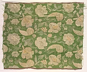 Fragments of Silk Textile by Unknown Artist