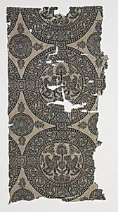 Fragments with Griffins in Roundels by Unknown Artist