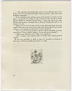 Frédéric Mistral: Mémoires et Recits by Frédéric Mistral: two figures walking (page 40) by Auguste Brouet (French, 1872–1941)