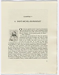 Frédéric Mistral: Mémoires et Recits by Frédéric Mistral: bust of a man (page 51) by Auguste Brouet (French, 1872–1941)