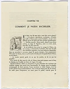 Frédéric Mistral: Mémoires et Recits by Frédéric Mistral: building and tree (page 91) by Auguste Brouet (French, 1872–1941)