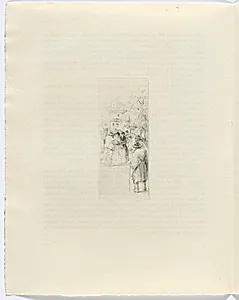 Frédéric Mistral: Mémoires et Recits by Frédéric Mistral: figures on street (page 130) by Auguste Brouet (French, 1872–1941)