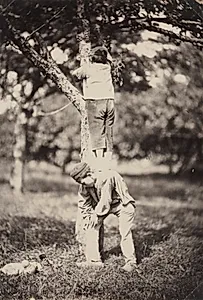 French Country Study: Two Boys Climbing a Tree by Auguste Giraudon's Artist (French)
