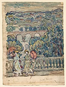 From the Terrace by Maurice Prendergast (American, 1858–1924)