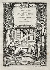Frontispiece for a Catalogue of the Engravings of Thomas de Leu by Charles Meryon (French, 1821–1868)