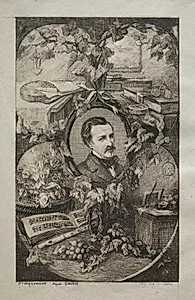 Frontispiece for "New Works of Champfleury, The Friends of Nature:" Portrait of Champfleury, after Gustave Courbet by Félix Bracquemond (French, 1833–1914)