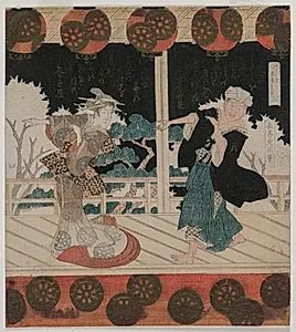 Furuichi Dance at the Hisagataya by Gakutei Harunobu (Japanese, 1786(?)–1868)