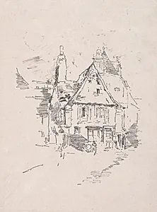 Gabled Roofs, Vitré by James McNeill Whistler (American, 1834–1903)