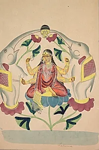 Gajalakshmi: Lakshmi with Elephants by Unknown Artist