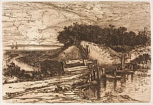 Gardiner's Bay, Long Island, seen from Fresh Pond by Mary Nimmo Moran (American, 1842–1899)