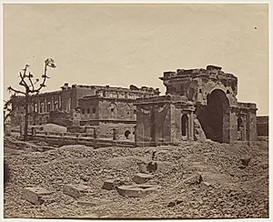 Gateway and Banquetting Room Inside the Residency, Used as  Hospital by the Garrison by Felice A. Beato (British, 1830–1906)