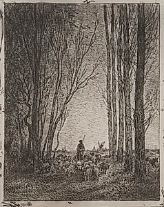 Gathering in the Flock by Charles François Daubigny (French, 1817–1878)