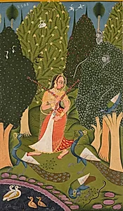 Gaudi Ragini, page from a Ragamala series by Unknown Artist
