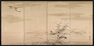 Geese, Reeds, and Water