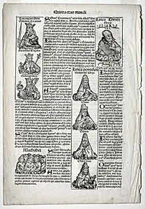 Genealogical Page; published in the Nuremberg Chronicle by Hartmann Schedel 