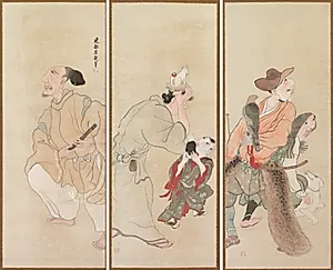 Genre Figures by Takebe Sōchō (Japanese, 1760–1814)