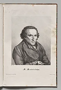Germany's Famous Authors:  Portrait of Moses Mendelssohn by Gustav Karl Friedrich Lüderitz (German, 1803–1884)