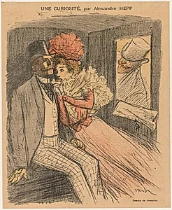 Gil Blas Illustré: Une Curiosité, par Alexandre Hepp by Théophile Alexandre Steinlen (Swiss, 1859–1923)