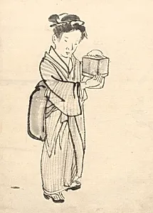 Girl Holding a Cricket Cage by Kono Bairei (Japanese, 1844–1895)
