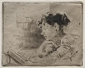 Girl Reading by Robert Frederick Blum (American, 1857–1903)
