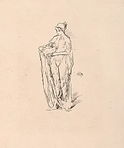 Girl with Bowl by James McNeill Whistler (American, 1834–1903)
